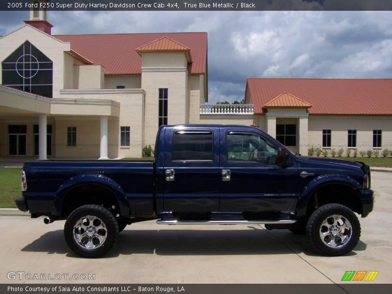 True Blue Metallic / Black 2005 Ford F250 Super Duty Harley Davidson Crew Cab 4x4