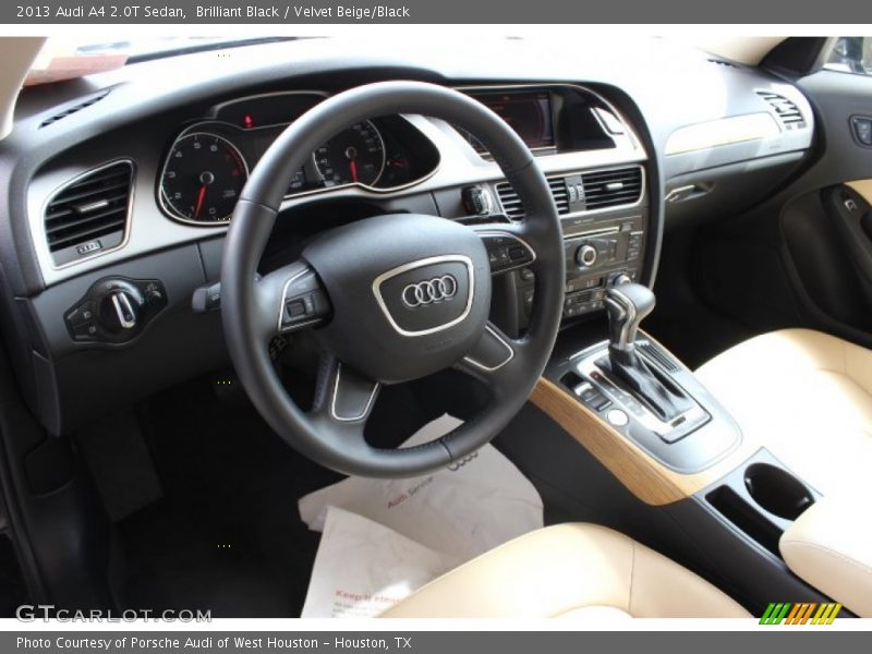 Brilliant Black / Velvet Beige/Black 2013 Audi A4 2.0T Sedan