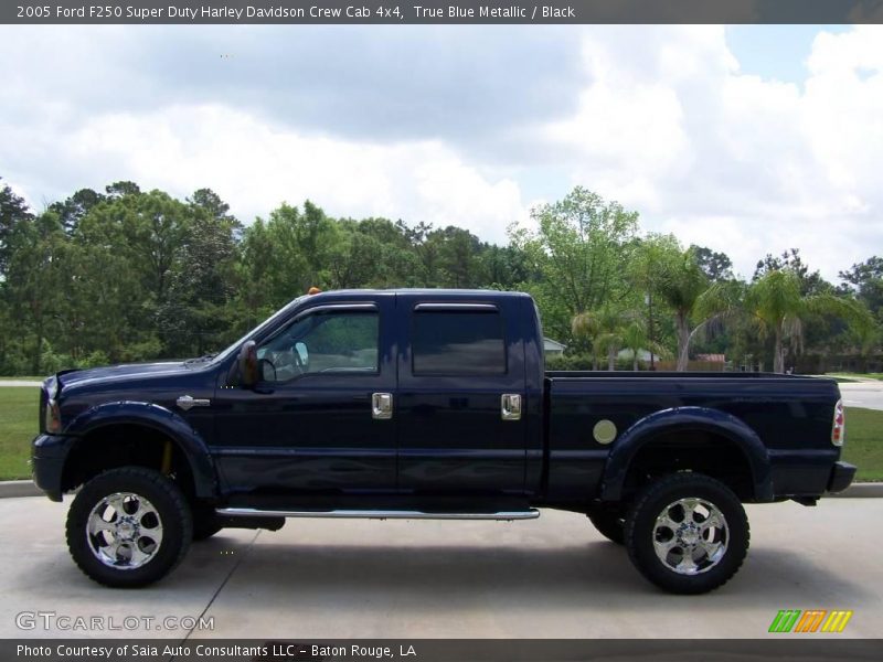 True Blue Metallic / Black 2005 Ford F250 Super Duty Harley Davidson Crew Cab 4x4