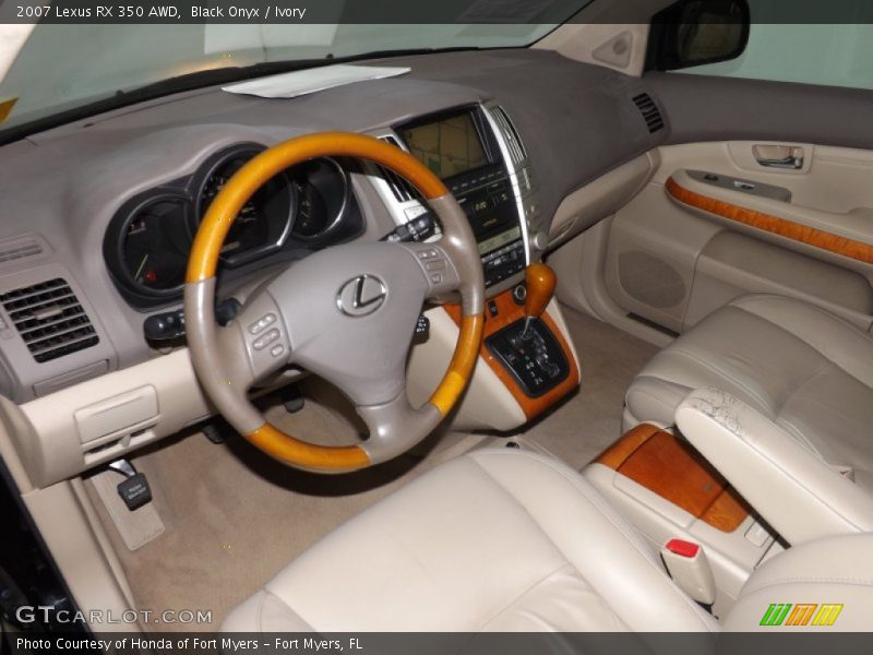 Black Onyx / Ivory 2007 Lexus RX 350 AWD