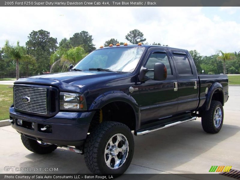 True Blue Metallic / Black 2005 Ford F250 Super Duty Harley Davidson Crew Cab 4x4
