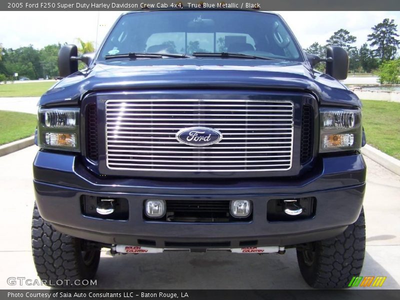True Blue Metallic / Black 2005 Ford F250 Super Duty Harley Davidson Crew Cab 4x4