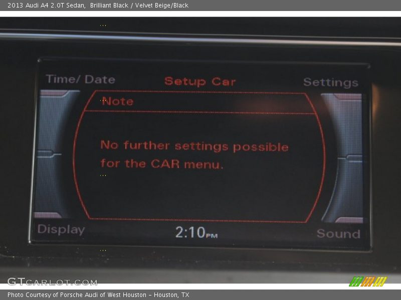 Brilliant Black / Velvet Beige/Black 2013 Audi A4 2.0T Sedan