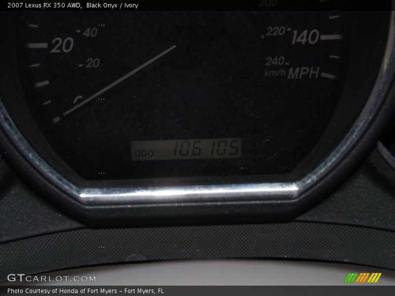 Black Onyx / Ivory 2007 Lexus RX 350 AWD