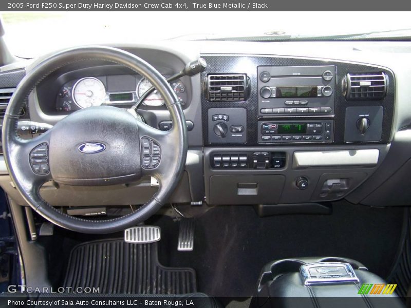 True Blue Metallic / Black 2005 Ford F250 Super Duty Harley Davidson Crew Cab 4x4