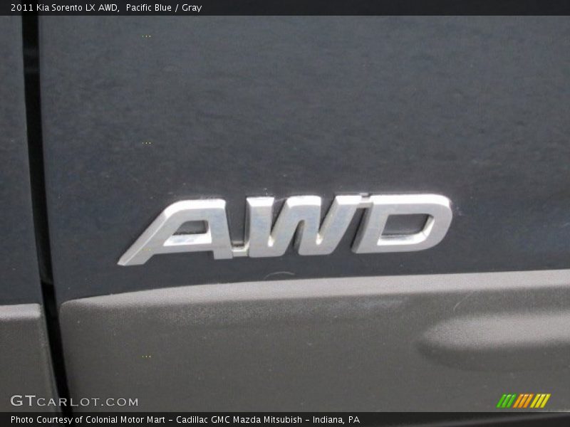 Pacific Blue / Gray 2011 Kia Sorento LX AWD