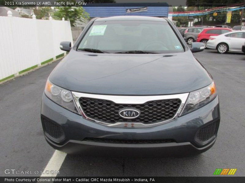 Pacific Blue / Gray 2011 Kia Sorento LX AWD