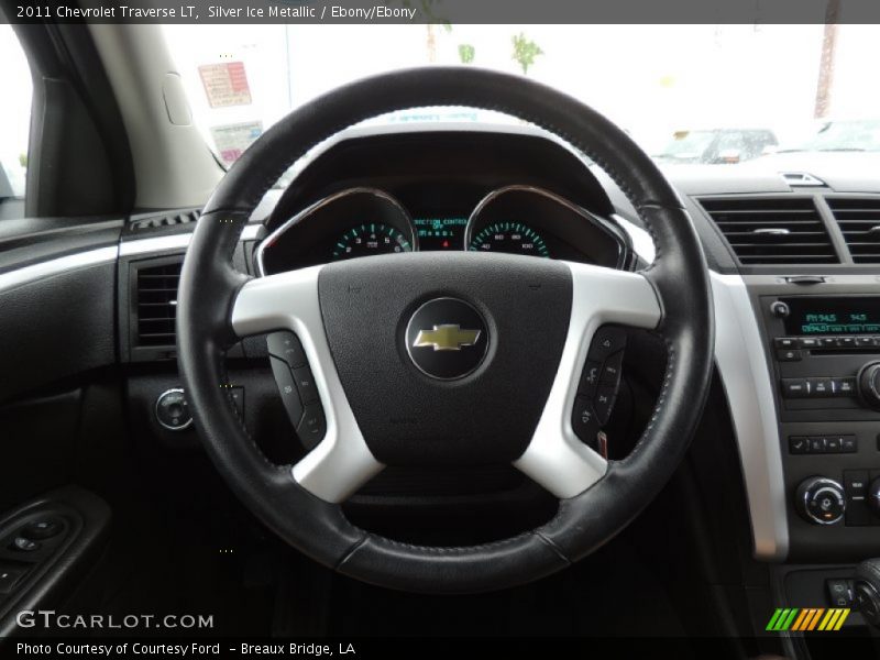 Silver Ice Metallic / Ebony/Ebony 2011 Chevrolet Traverse LT