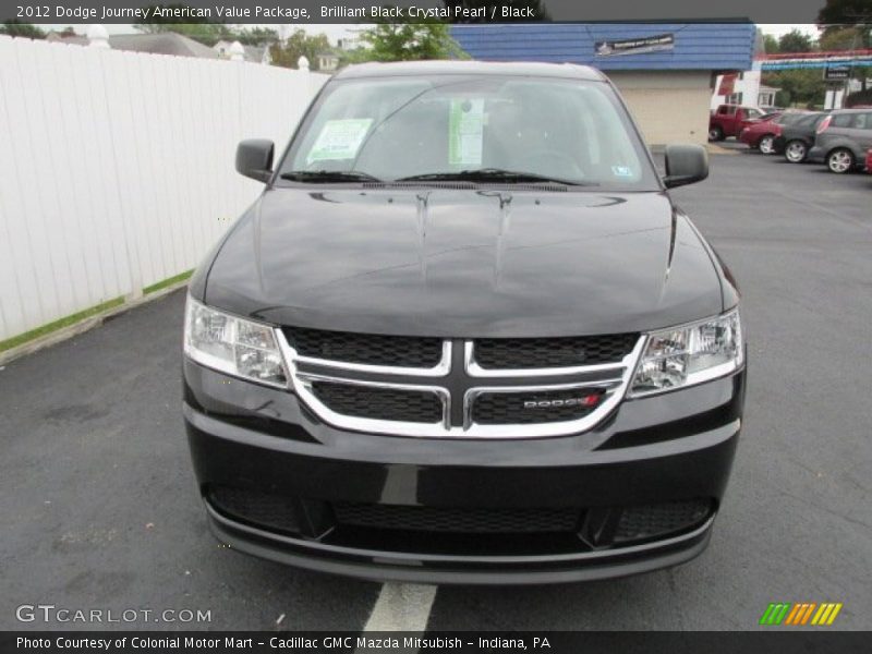 Brilliant Black Crystal Pearl / Black 2012 Dodge Journey American Value Package