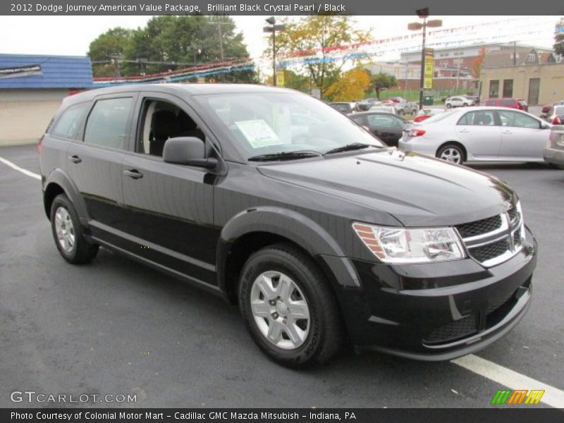 Brilliant Black Crystal Pearl / Black 2012 Dodge Journey American Value Package