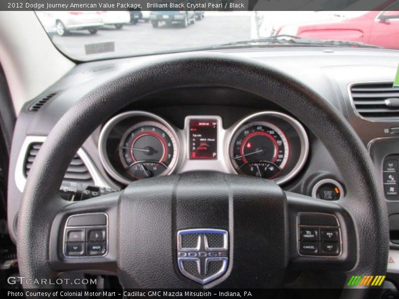Brilliant Black Crystal Pearl / Black 2012 Dodge Journey American Value Package