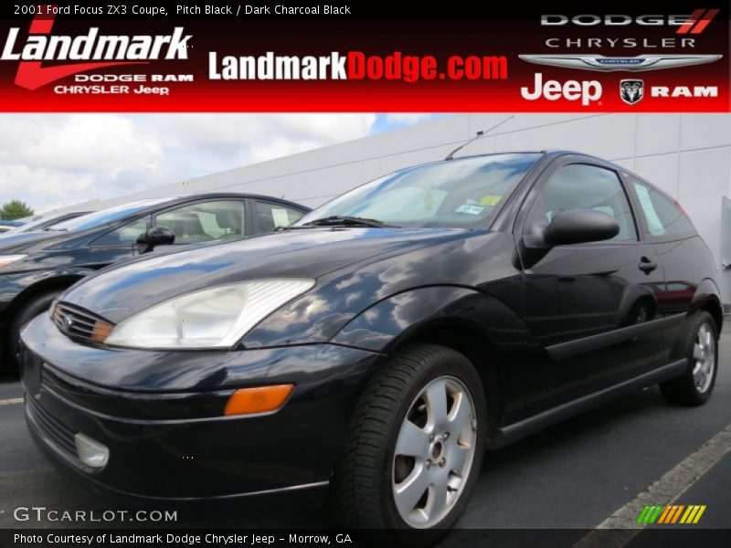 Pitch Black / Dark Charcoal Black 2001 Ford Focus ZX3 Coupe