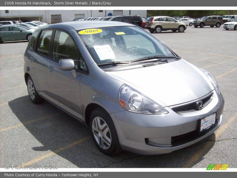 Storm Silver Metallic / Black/Grey 2008 Honda Fit Hatchback