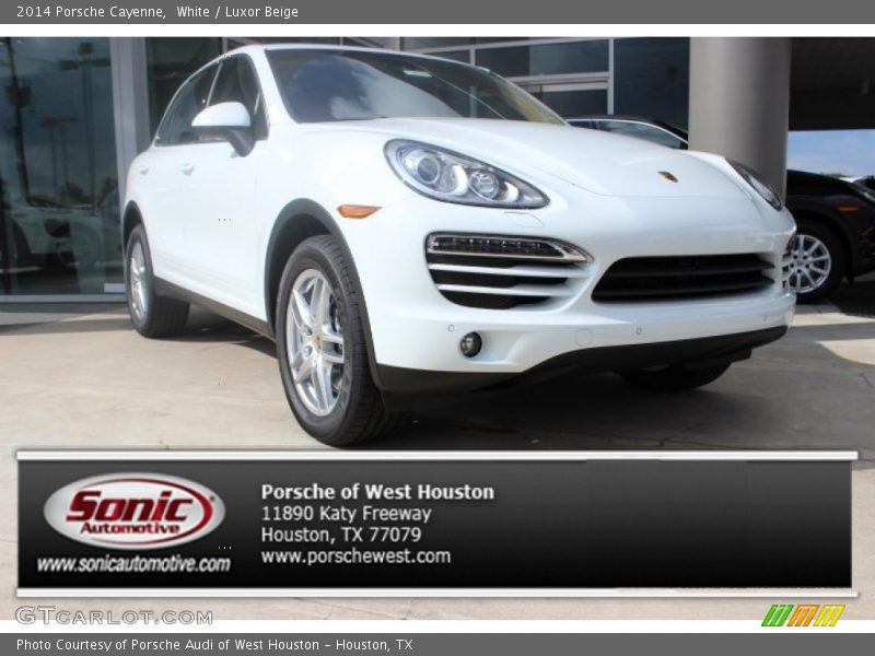 White / Luxor Beige 2014 Porsche Cayenne