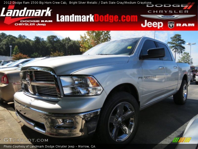 Bright Silver Metallic / Dark Slate Gray/Medium Graystone 2012 Dodge Ram 1500 Big Horn Crew Cab