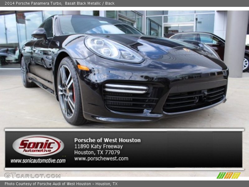 Basalt Black Metallic / Black 2014 Porsche Panamera Turbo