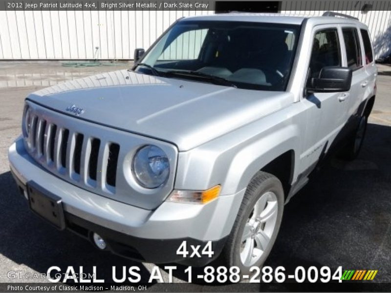Bright Silver Metallic / Dark Slate Gray 2012 Jeep Patriot Latitude 4x4