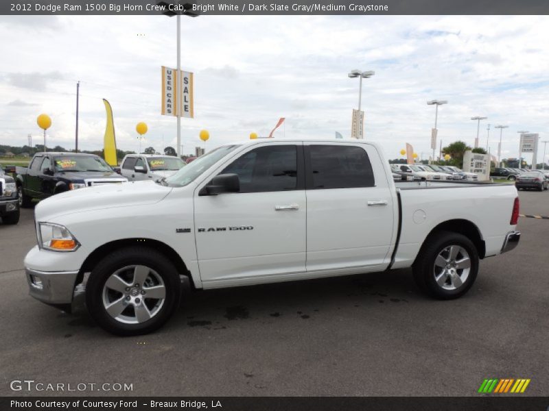 Bright White / Dark Slate Gray/Medium Graystone 2012 Dodge Ram 1500 Big Horn Crew Cab