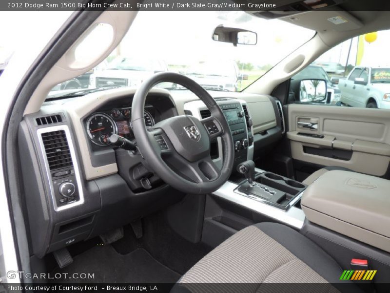 Bright White / Dark Slate Gray/Medium Graystone 2012 Dodge Ram 1500 Big Horn Crew Cab