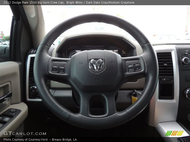 Bright White / Dark Slate Gray/Medium Graystone 2012 Dodge Ram 1500 Big Horn Crew Cab