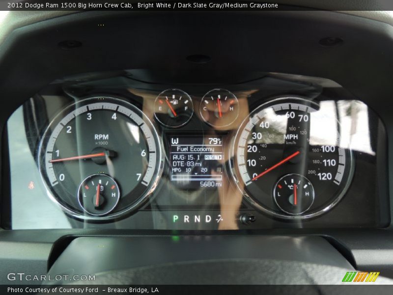 Bright White / Dark Slate Gray/Medium Graystone 2012 Dodge Ram 1500 Big Horn Crew Cab