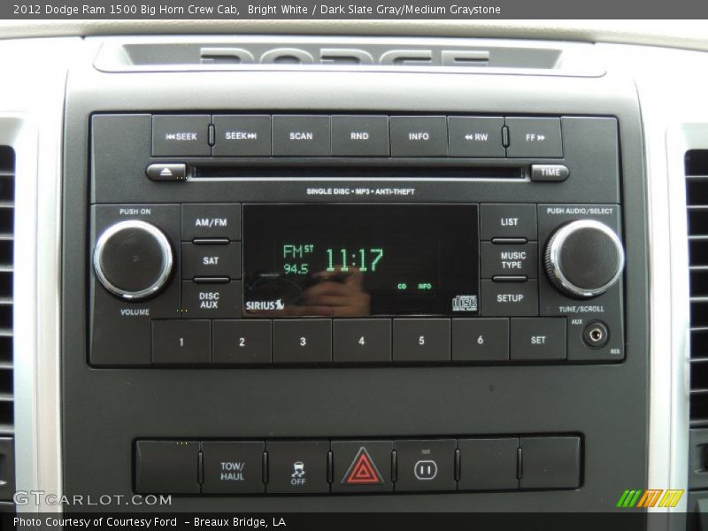 Bright White / Dark Slate Gray/Medium Graystone 2012 Dodge Ram 1500 Big Horn Crew Cab