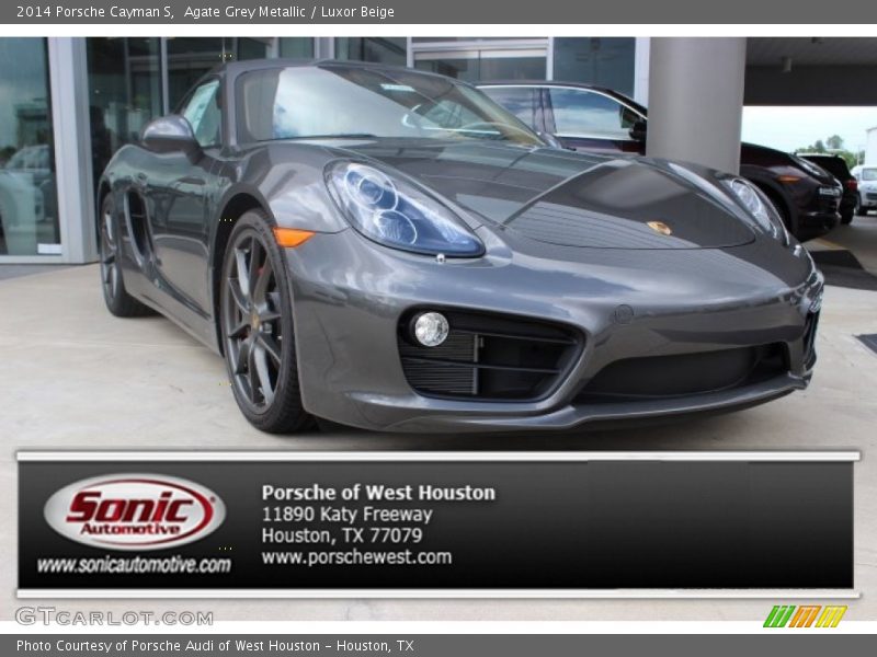Agate Grey Metallic / Luxor Beige 2014 Porsche Cayman S