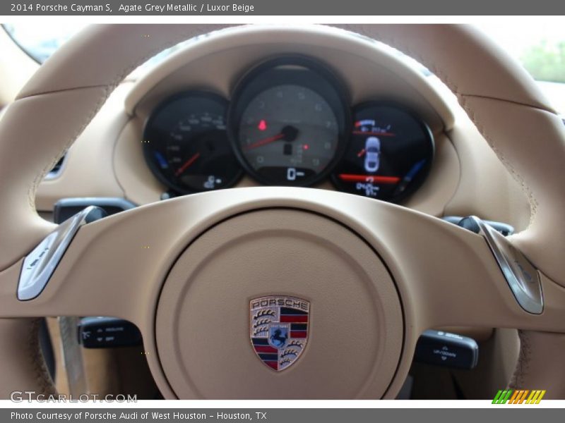 Agate Grey Metallic / Luxor Beige 2014 Porsche Cayman S