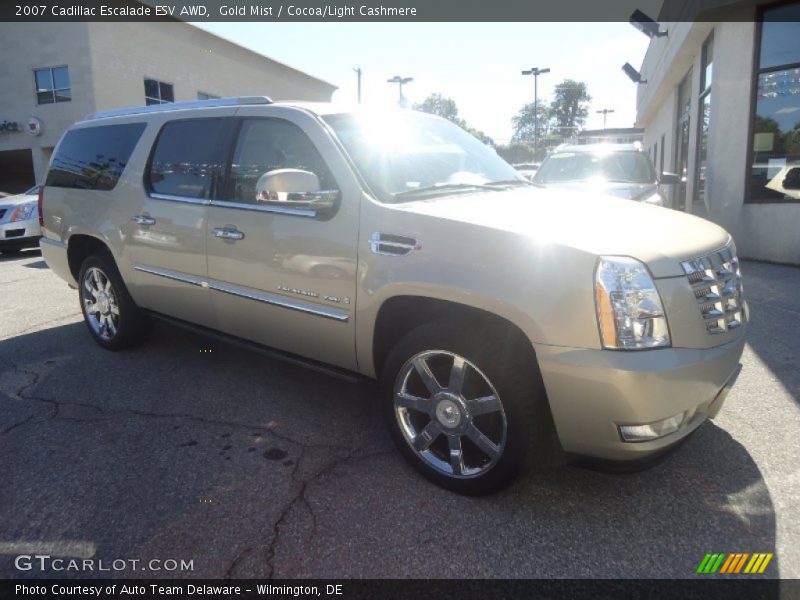 Gold Mist / Cocoa/Light Cashmere 2007 Cadillac Escalade ESV AWD