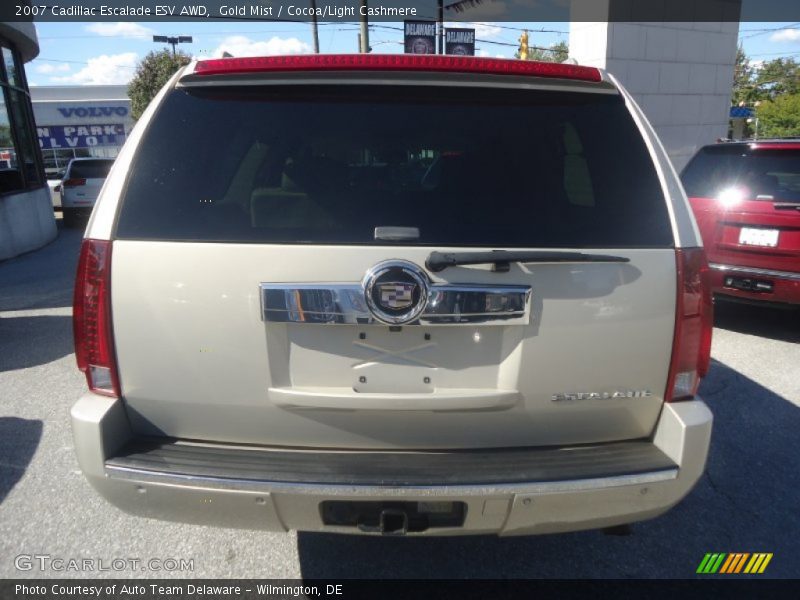 Gold Mist / Cocoa/Light Cashmere 2007 Cadillac Escalade ESV AWD