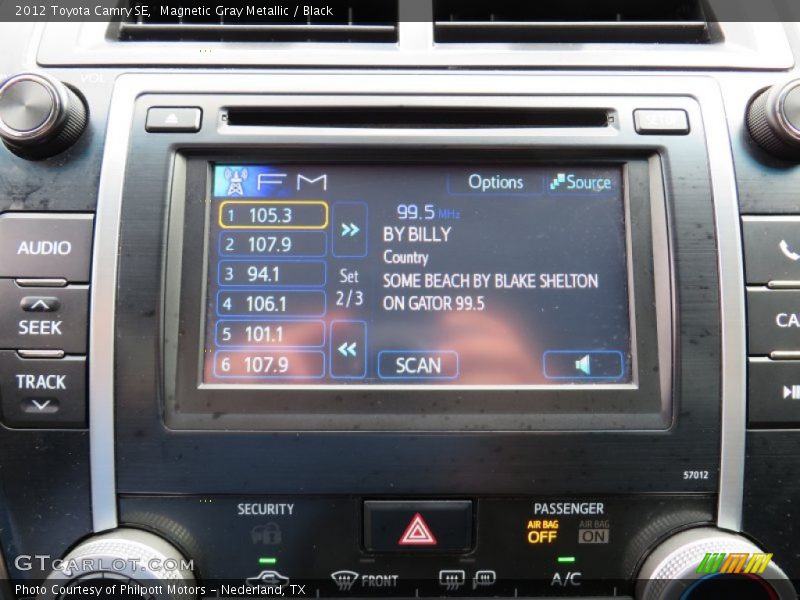 Magnetic Gray Metallic / Black 2012 Toyota Camry SE