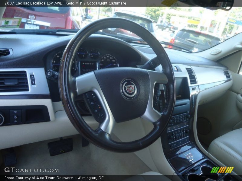 Gold Mist / Cocoa/Light Cashmere 2007 Cadillac Escalade ESV AWD