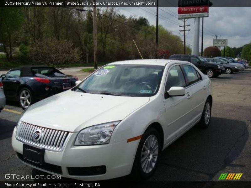 White Suede / Dark Charcoal/Medium Light Stone 2009 Mercury Milan V6 Premier