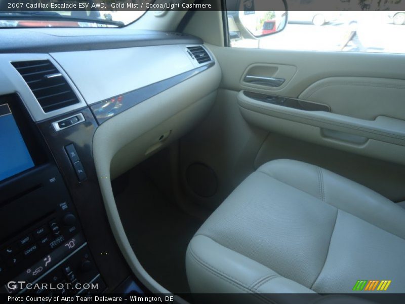 Gold Mist / Cocoa/Light Cashmere 2007 Cadillac Escalade ESV AWD