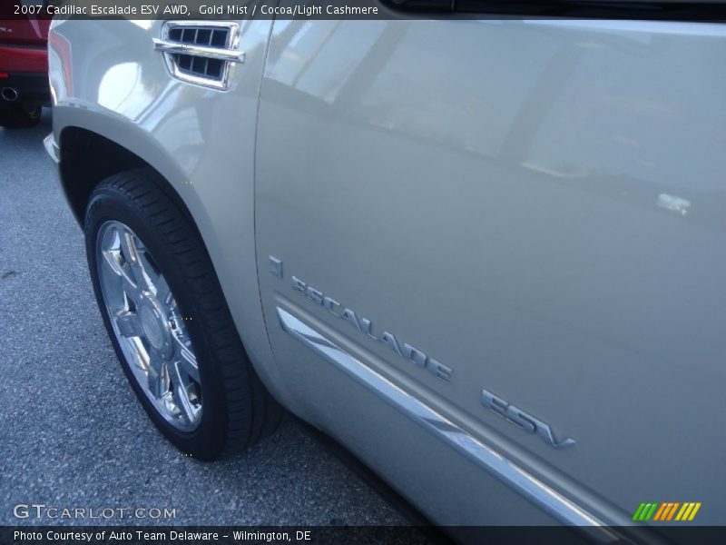 Gold Mist / Cocoa/Light Cashmere 2007 Cadillac Escalade ESV AWD