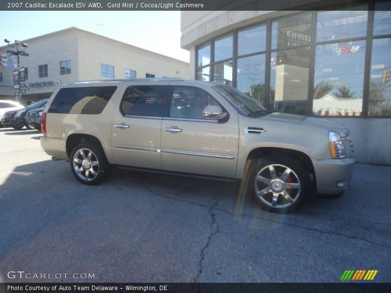 Gold Mist / Cocoa/Light Cashmere 2007 Cadillac Escalade ESV AWD