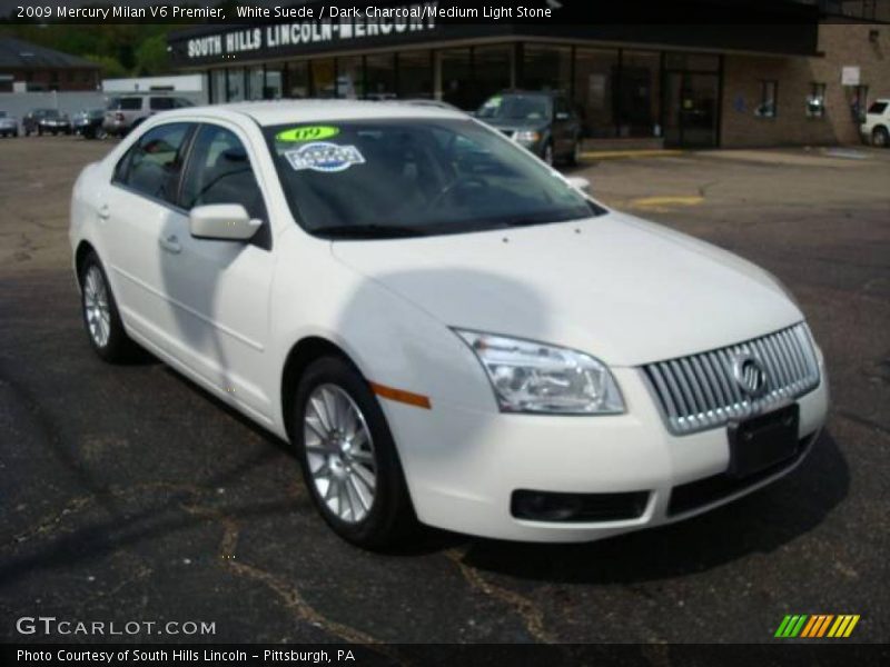 White Suede / Dark Charcoal/Medium Light Stone 2009 Mercury Milan V6 Premier