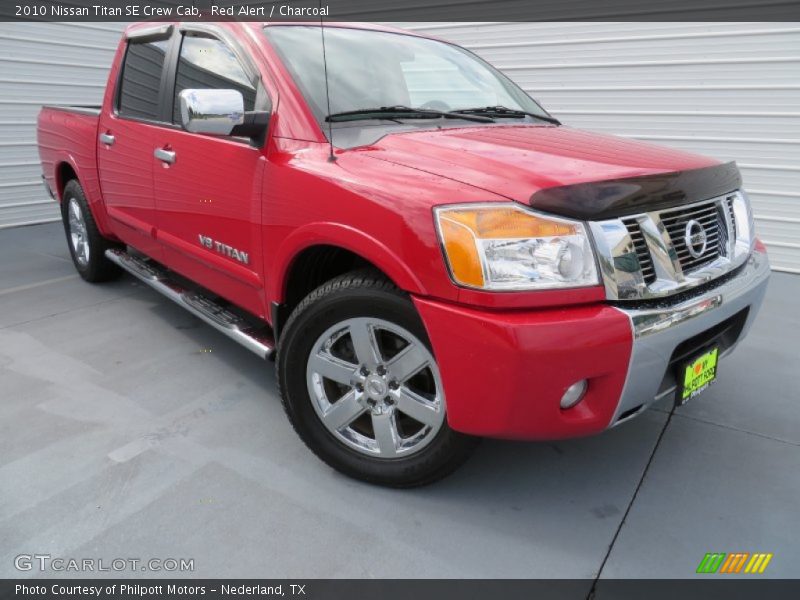 Red Alert / Charcoal 2010 Nissan Titan SE Crew Cab