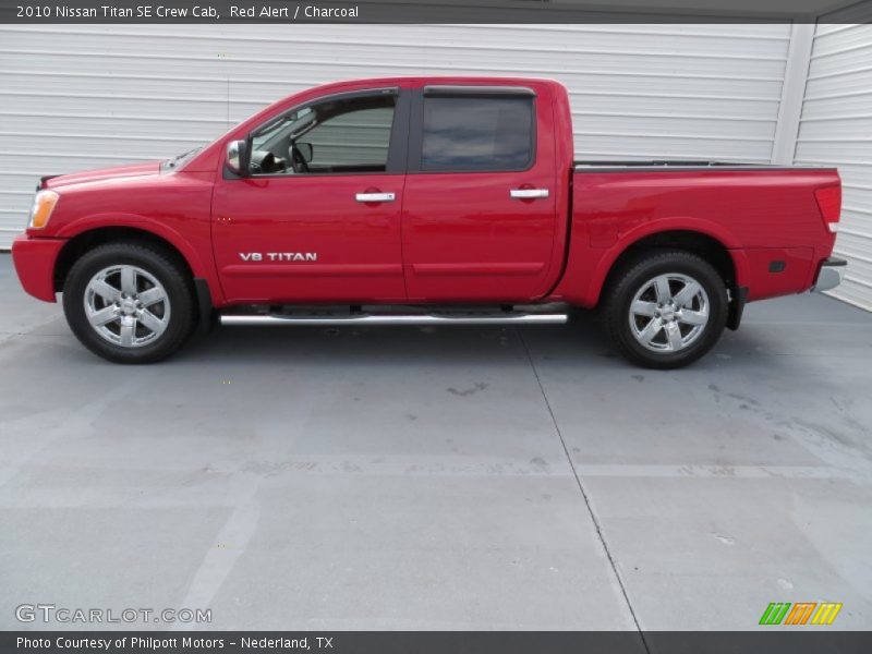 Red Alert / Charcoal 2010 Nissan Titan SE Crew Cab