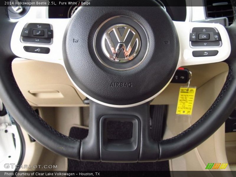 Pure White / Beige 2014 Volkswagen Beetle 2.5L