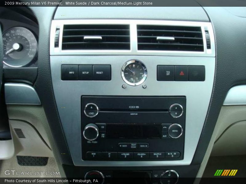 White Suede / Dark Charcoal/Medium Light Stone 2009 Mercury Milan V6 Premier