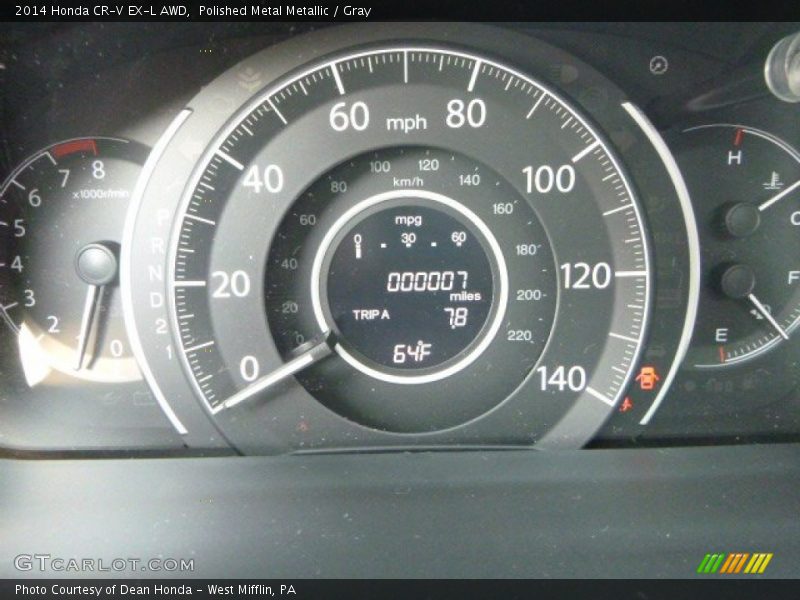 Polished Metal Metallic / Gray 2014 Honda CR-V EX-L AWD