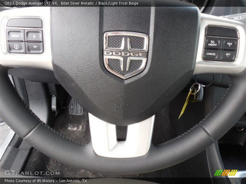 Billet Silver Metallic / Black/Light Frost Beige 2013 Dodge Avenger SXT V6