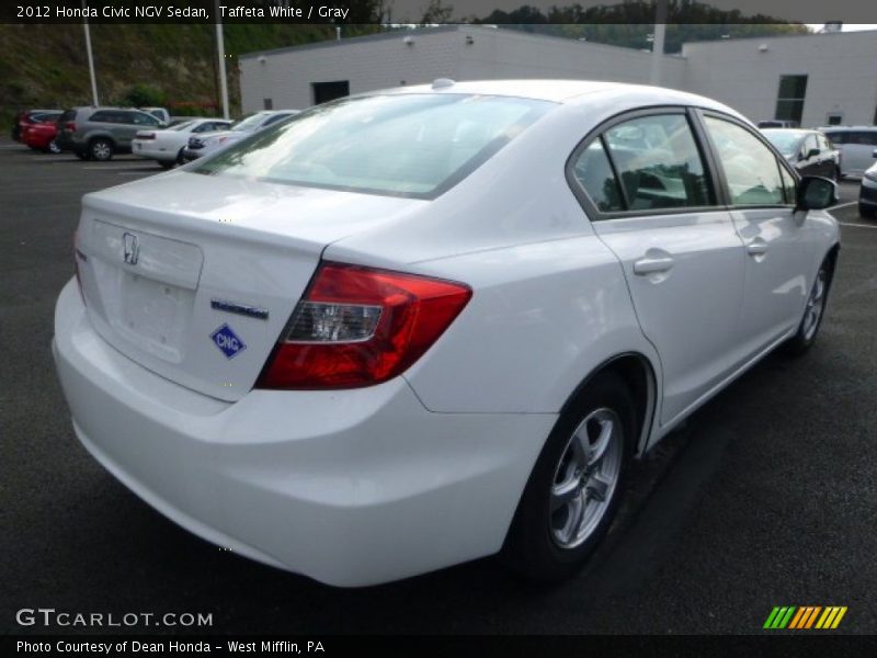 Taffeta White / Gray 2012 Honda Civic NGV Sedan