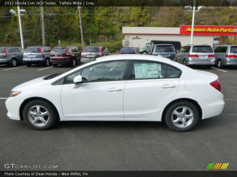 Taffeta White / Gray 2012 Honda Civic NGV Sedan