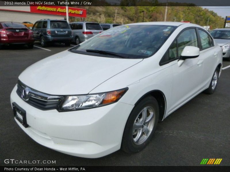 Taffeta White / Gray 2012 Honda Civic NGV Sedan