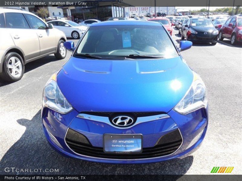 Marathon Blue / Gray 2012 Hyundai Veloster