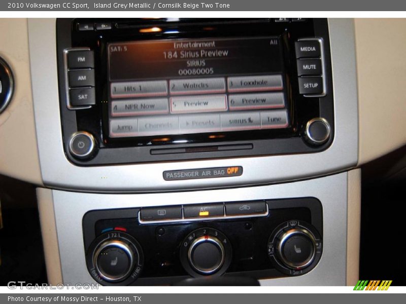 Island Grey Metallic / Cornsilk Beige Two Tone 2010 Volkswagen CC Sport