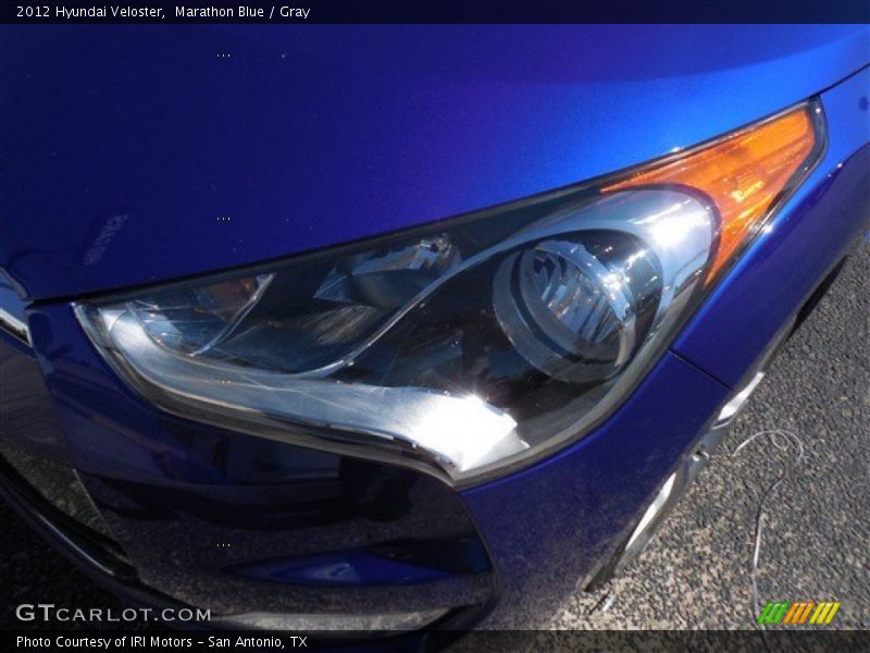 Marathon Blue / Gray 2012 Hyundai Veloster