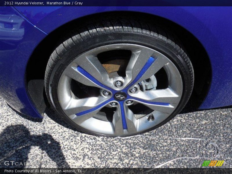 Marathon Blue / Gray 2012 Hyundai Veloster